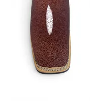 Bota Texana Reizinho Premium de Couro Legítimo de Arraia Evok LIMITED EDITION - Cano Alto, Bico Quadrado - Solado X-Flex - imagem 4