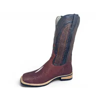 Bota Texana Reizinho Premium de Couro Legítimo de Arraia Evok LIMITED EDITION - Cano Alto, Bico Quadrado - Solado X-Flex - imagem 2
