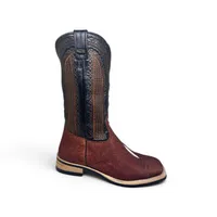 Bota Texana Reizinho Premium de Couro Legítimo de Arraia Evok LIMITED EDITION - Cano Alto, Bico Quadrado - Solado X-Flex - imagem 3