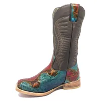 Bota Texana Reizinho Premium de Couro Legítimo de Cobra Python Lille LIMITED EDITION - Cano Alto, Bico Quadrado - Solado de  - imagem 7