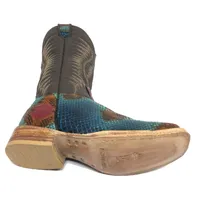 Bota Texana Reizinho Premium de Couro Legítimo de Cobra Python Lille LIMITED EDITION - Cano Alto, Bico Quadrado - Solado de  - imagem 5