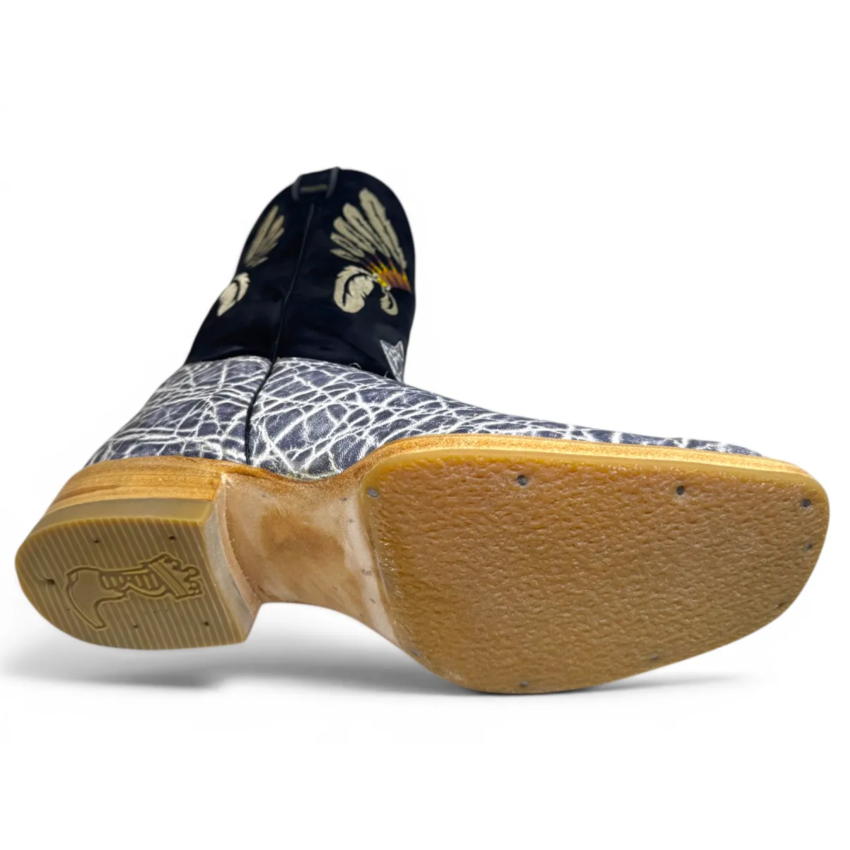 Bota Texana Reizinho Premium de Couro Legítimo de Elefante Cinza Natural LIMITED EDITION - Cano Alto, Bico Quadrado - Solado de Couro Artesanal com Proteção