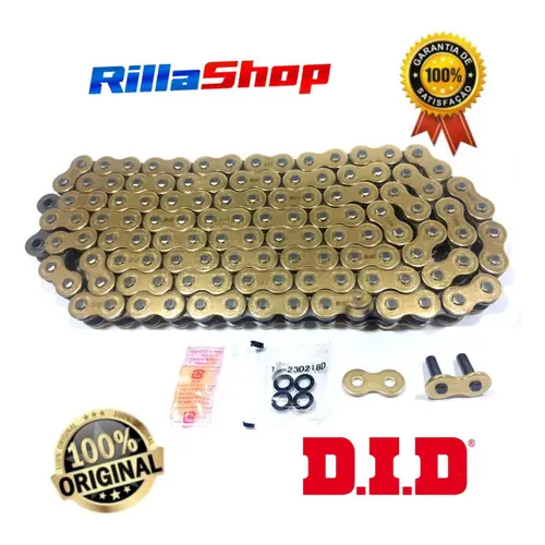 Corrente de Transmissão Dourada com Retentor DID Vx3 530 120 Elos