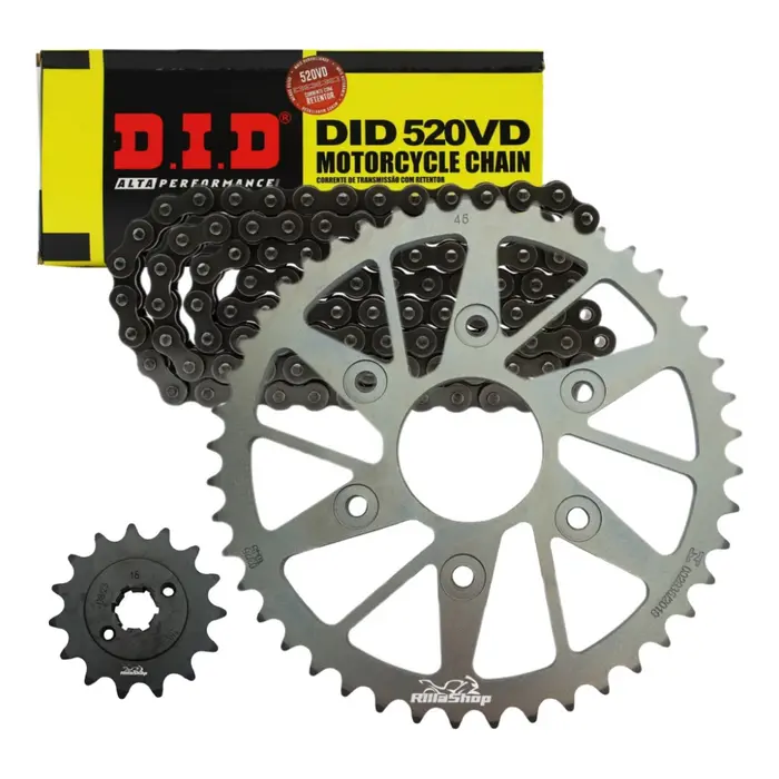Relação Did 520 Vd 45/15 Bajaj 250 Dominar 24/25