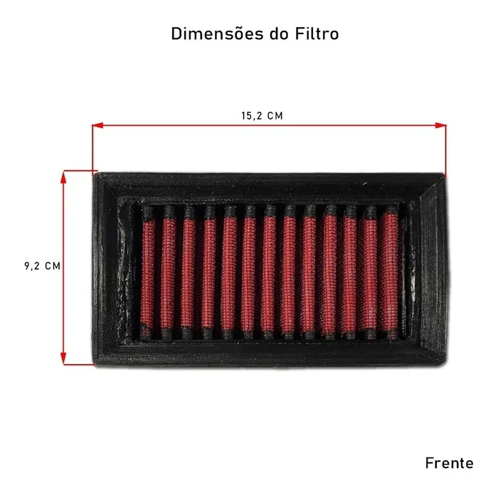 Filtro de Ar Esportivo Lavável RS Bmw R 1200 Gs 2004 a 2020