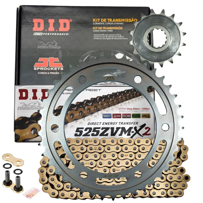 Kit Relação Premium Did Zvm-X2 Jt Honda Cbr 600 Rr de 2007 até 2016 R de 2010 até 2016