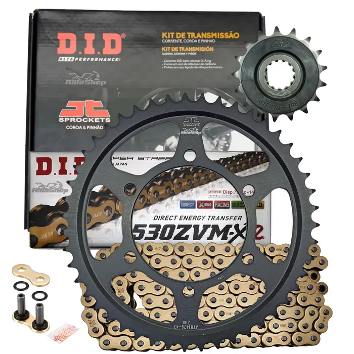 Kit Relação Premium Did Zvm-X2 Jt Yamaha Yzf R1 de 2009 até 2014