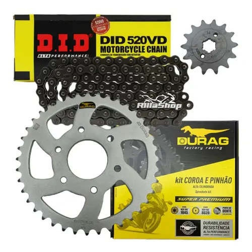 Kit Relação 520 40/14 Bajaj 200 Dominar 2022 até 2025