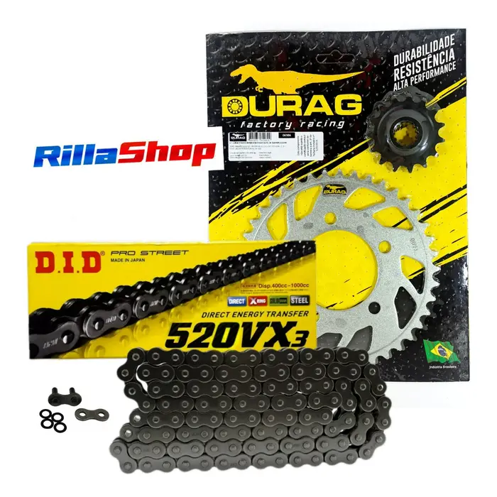 Kit Relação Did 520 Vx3 112l Durag 41/15 Cb Cbr 500 2019 até 2023
