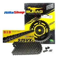 Kit Relação Did 525 Vx3 120l Durag 37/17 Triumph 1200 16/22 - imagem 1
