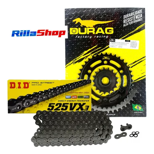 Kit Relação Did 525 Vx3 120l Durag 37/17 Triumph 1200 16/22