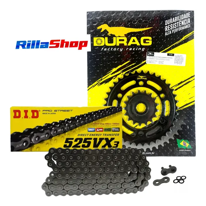 Kit Relação Did 525 Vx3 120l Durag 37/17 Triumph 1200 16/22