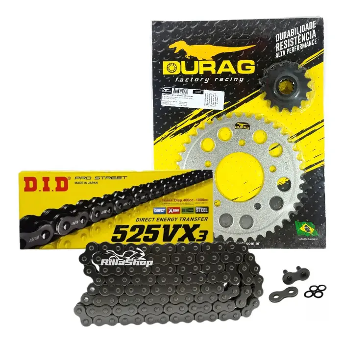 Kit Relação Did 525 Vx3 108l Durag 40/15 Honda Cb 500 94/05