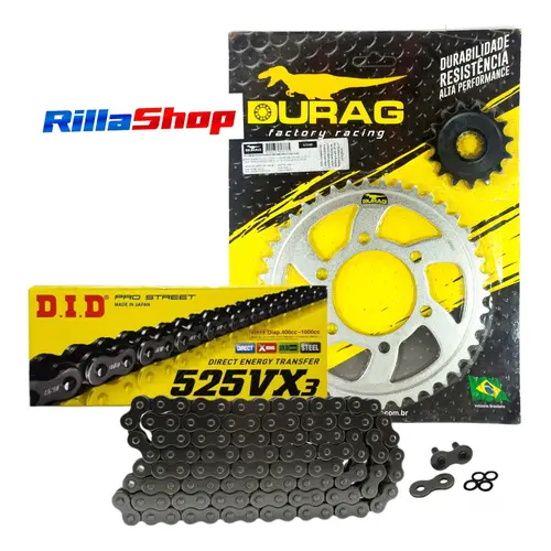 Kit Relação Did 525 Vx3 112l Durag 42/15 Z 1000 Abs 11/13