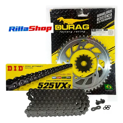 Kit Relação Did 525 Vx3 118l Durag 47/15 Dl 650 Vstrom 04/24