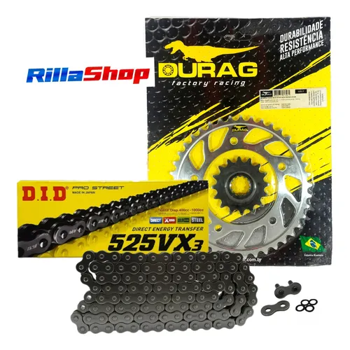 Kit Relação Did 525 Vx3 114l Durag 41/16 Yamaha Yzf R1 15/22