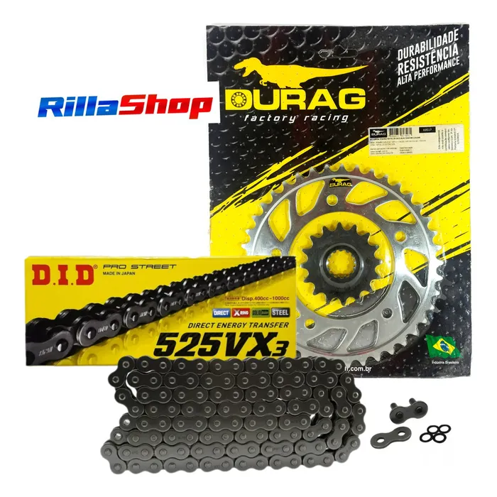 Kit Relação Did 525 Vx3 114l Durag 41/16 Yamaha Yzf R1 15/22