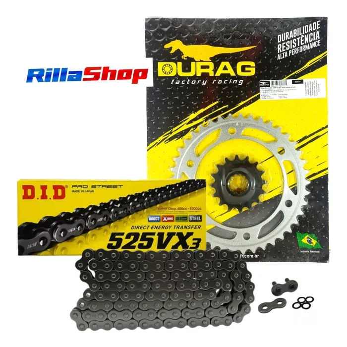 Kit Relação Did 525 Vx3 112l Durag 41/16 Cbr 600 Rr 07/16