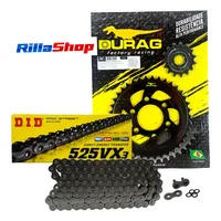 Kit Relação Did 525 Vx3 110l Durag 38/15 Himalayan 411 17/24 - imagem 1