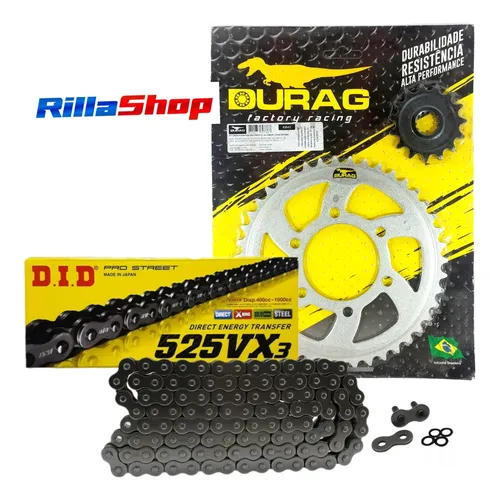 Kit Relação Did 525 Vx3 116l Durag 43/15 Z 1000 Versys 12/23