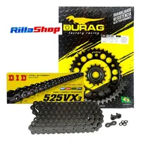 Kit Relação Did 525 Vx3 100l Durag 38/15 Enfield 650 18/23 - imagem 1