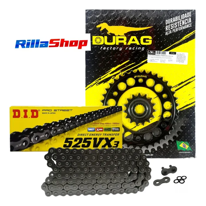Kit Relação Did 525 Vx3 100l Durag 38/15 Enfield 650 18/23
