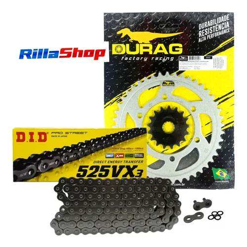 Kit Relação Did 525 Vx3 116l Durag 45/17 Gsx R750 Srad 14/23