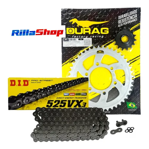 Kit Relação Did 525 Vx3 114l Durag 44/15 Z 900 Abs 17/23