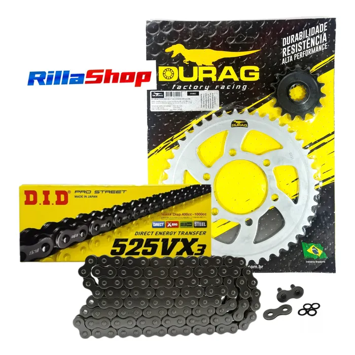 Kit Relação Did 525 Vx3 114l Durag 44/15 Z 900 Abs 17/23