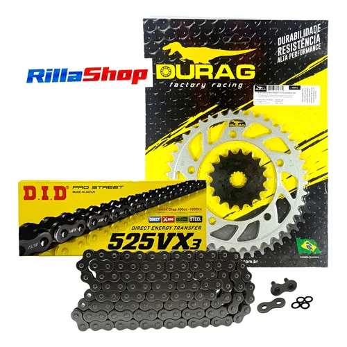 Kit Relação Did 525 Vx3 120l Durag 41/17 Dl1050 Vstrom 20/24