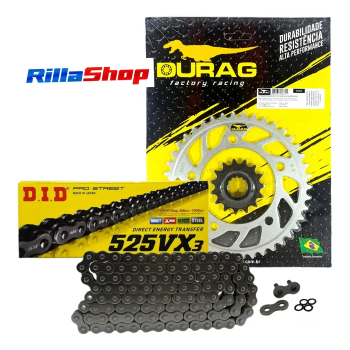 Kit Relação Did 525 Vx3 118l Durag 42/15 Cb Cbr 650 14/23