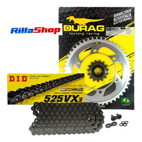 Kit Relação Did 525 Vx3 118l Durag 48/15 Transalp 650 99/07