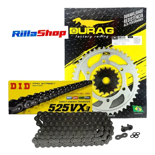 Kit Relação Did 525 Vx3 116l Durag 44/17 Gsx S 1000 15/21