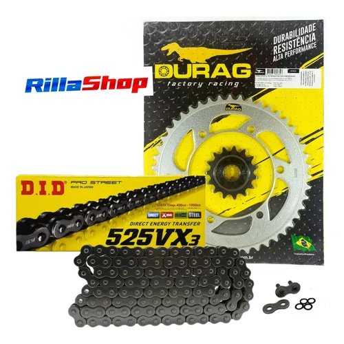 Kit Relação Did 525 Vx3 118l Durag 47/15 Transalp 700 11/15