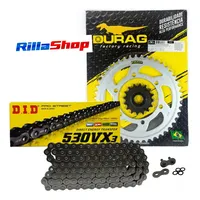 Kit Relação Did 530 Vx3 118l Durag 46/16 Fazer 600 S N 04/09 - imagem 1