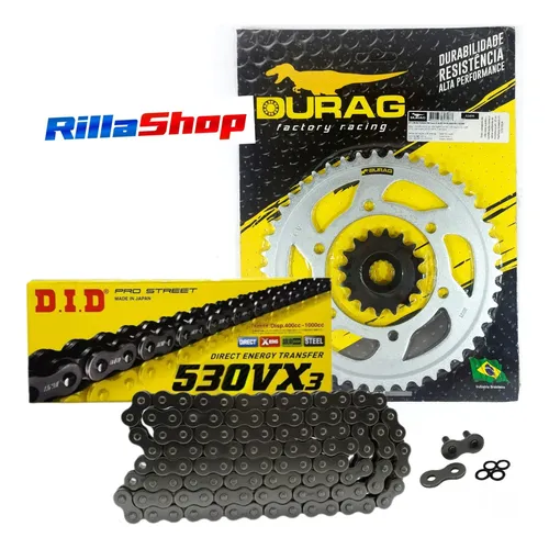 Kit Relação Did 530 Vx3 118l Durag 46/16 Fazer 600 S N 04/09