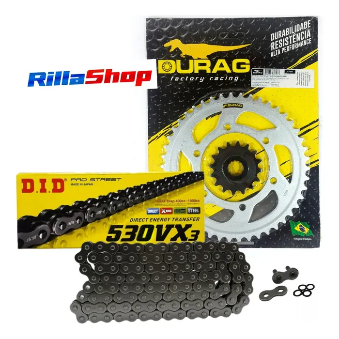 Kit Relação Did 530 Vx3 118l Durag 46/16 Fazer 600 S N 04/09