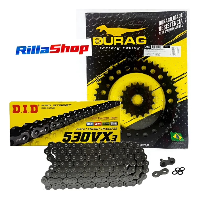 Kit Relação Did 530 Vx3 120l Durag 45/18 Tiger 1050 14/18