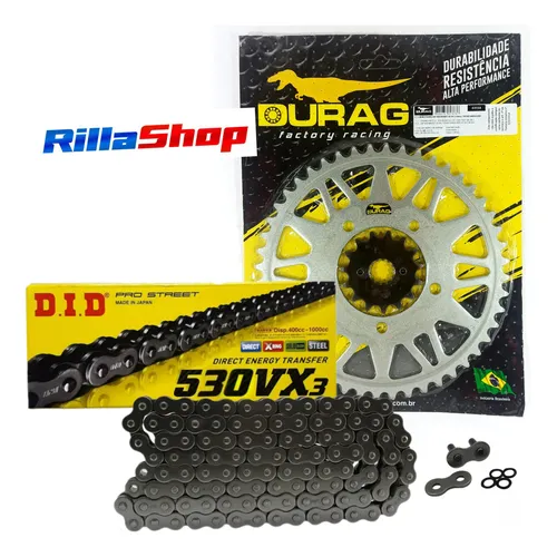 Kit Relação Did 530 Vx3 112l Durag 48/15 Gsf600 Bandit 00/06