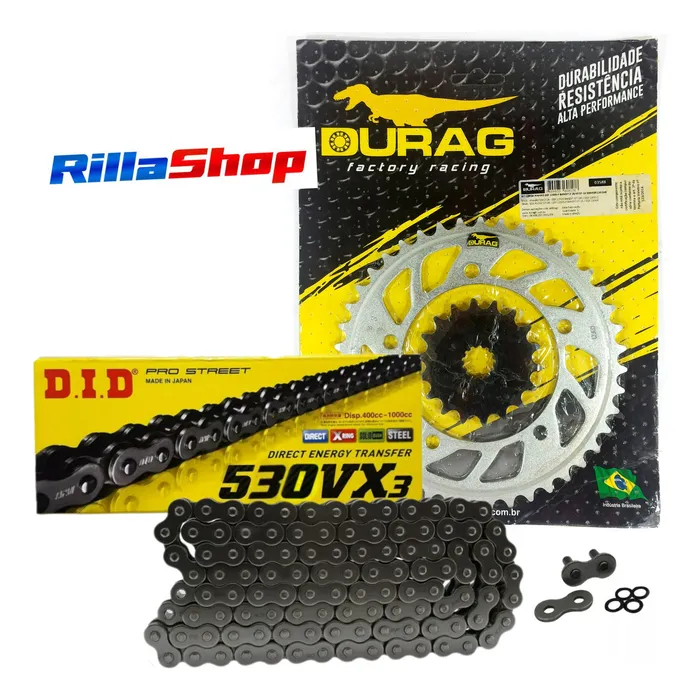 Kit Relação Did 530 Vx3 118l Durag 43/18 Gsf 1250 S N 07/16
