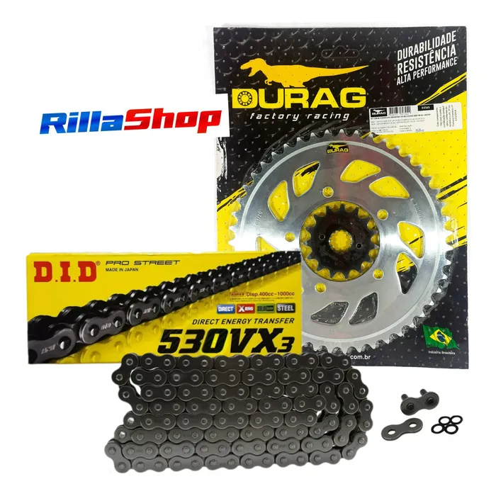 Kit Relação Did 530 Vx3 110l Durag 47/15 Gsf600 Bandit 95/99
