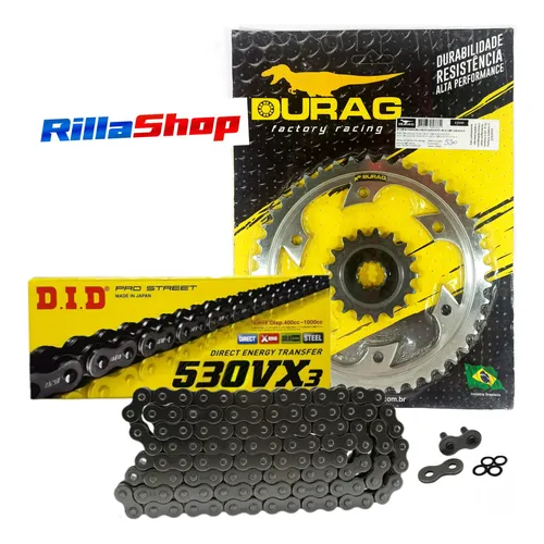 Kit Relação Did 530 Vx3 110l Durag 45/17 Zrx Zx11 Zzr 93/01
