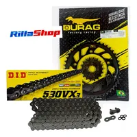 Kit Relação Did 530 Vx3 114l Durag 44/18 Tiger 1050 07/14 - imagem 1