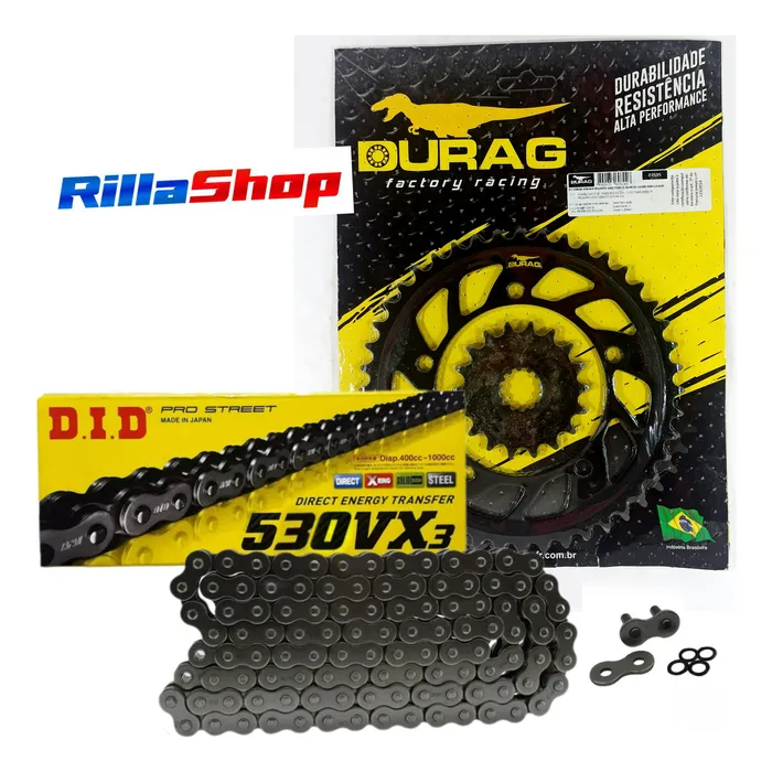 Kit Relação Did 530 Vx3 114l Durag 44/18 Tiger 1050 07/14