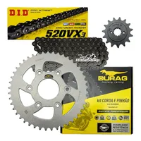 Relação Did 520 Vx3 C/ Retentor Durag Bajaj 400 Dominar 22/25 - imagem 1
