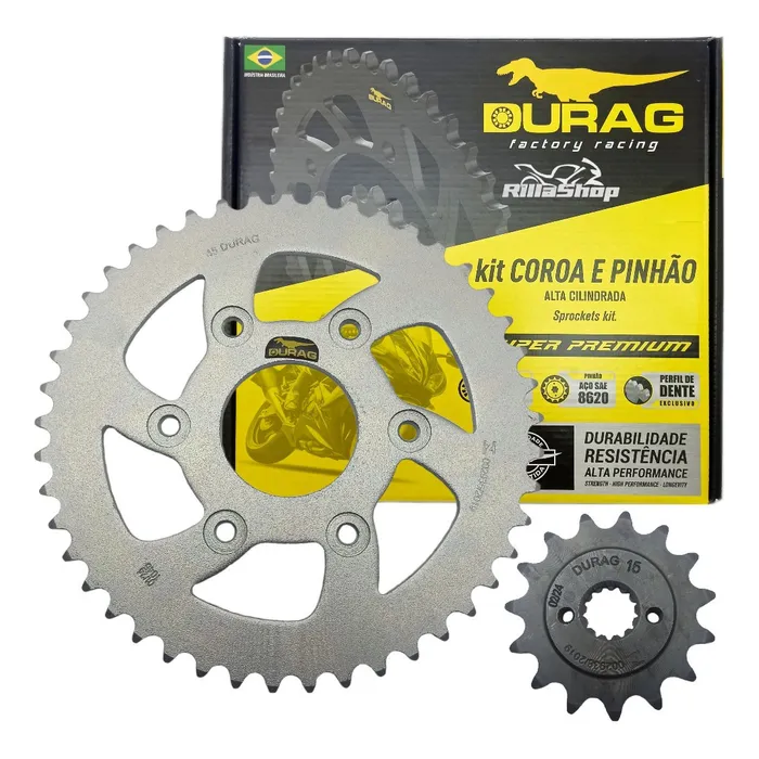Relação Did 520 Vx3 C/ Retentor Durag Bajaj 400 Dominar 22/25