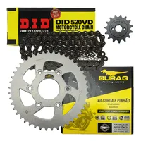 Relação Did 520 Vd C/ Retentor Durag Bajaj 400 Dominar 22/25 - imagem 1