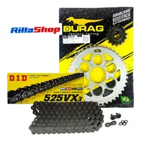 Kit Relação Did 525 Vx3 118l Durag 43/15 Ducati 1198 11/18 - imagem 1