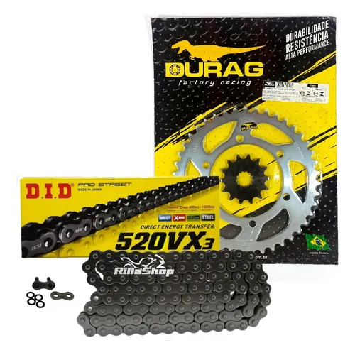 Relação Did 520 Vx3 112l Durag 43/14 Yamaha Mt03 321cc 16/24