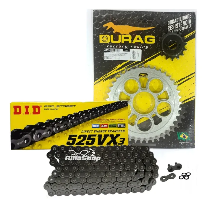 Kit Relação Did 525 Vx3 104l Durag 39/15 Monster 795 12/16
